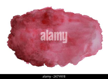 acquerello rosso astratto sfondo dipinto a mano, con spazio copia Foto Stock