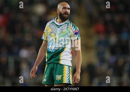 Leigh, Regno Unito. 19th Ott 2022. Leigh Sports Village, Leigh, Lancashire, 19th ottobre 2022 Rugby League World Cup 2021 Wales Rugby League vs Cook Irelands Rugby League Johnathan Ford of Cook Irelands Rugby League Credit: Touchlinepics/Alamy Live News Foto Stock