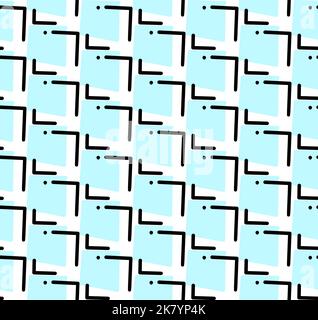 Pattern vettoriale senza giunture - forme architettoniche disegnate a mano Illustrazione Vettoriale