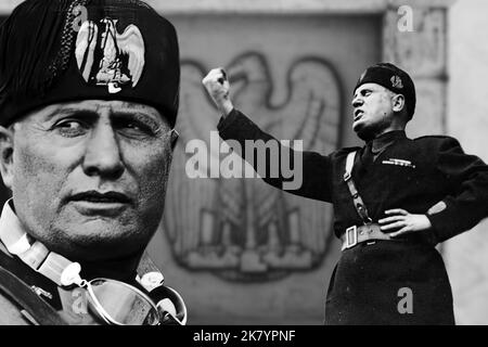 Benito Mussolini fu il dittatore italiano che nel secolo scorso fondò il regime fascista Foto Stock