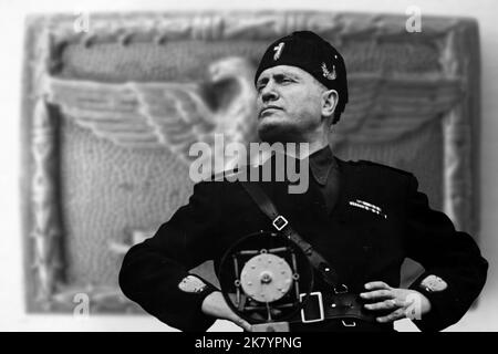 Benito Mussolini fu il dittatore italiano che nel secolo scorso fondò il regime fascista Foto Stock