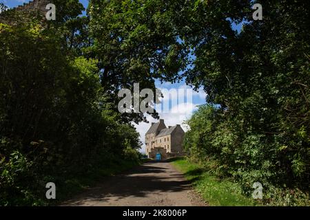 Castello scozzese MidHope a Edimburgo. Localizzazione della serie televisiva Outlander Foto Stock