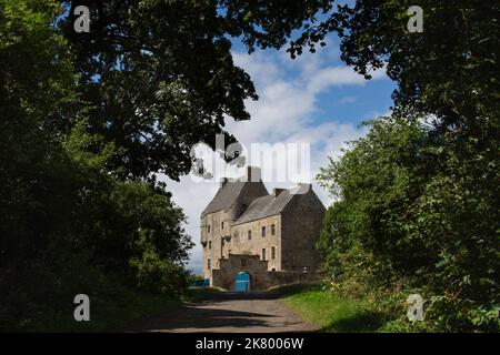 Castello scozzese MidHope a Edimburgo. Localizzazione della serie televisiva Outlander Foto Stock