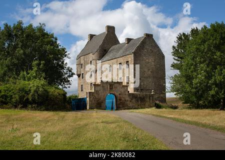 Castello scozzese MidHope a Edimburgo. Localizzazione della serie televisiva Outlander Foto Stock