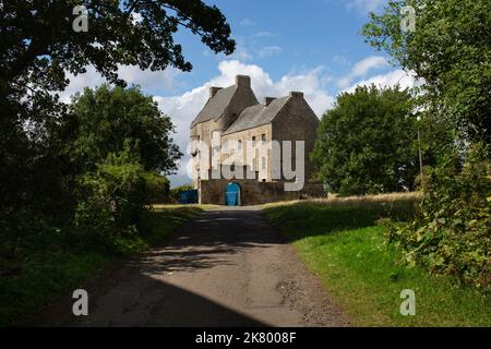 Castello scozzese MidHope a Edimburgo. Localizzazione della serie televisiva Outlander Foto Stock