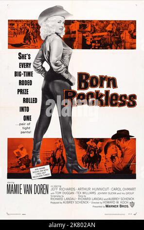 Mamie Van Doren poster Film Born Reckless (1958) personaggi: Jackie Adams regista: Howard W. Koch 01 novembre 1958 **ATTENZIONE** questa fotografia è solo per uso editoriale ed è copyright DELLA WARNER BROS. LE IMMAGINI e/o il fotografo assegnato dalla Film o dalla Production Company e possono essere riprodotte solo da pubblicazioni in concomitanza con la promozione del suddetto Film. Un credito obbligatorio alla WARNER BROS. LE IMMAGINI sono obbligatorie. Il fotografo deve essere accreditato anche se conosciuto. Nessun uso commerciale può essere concesso senza l'autorizzazione scritta di The Film Company. Foto Stock