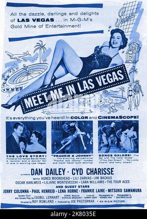 Cyd Charisse Film Poster Film: Incontrami a Las Vegas; Viva Las Vegas! (USA 1956) regista: Roy Rowland 21 febbraio 1956 **AVVERTENZA** questa fotografia è solo per uso editoriale ed è copyright di MGM e/o del fotografo assegnato dalla Film o Production Company e può essere riprodotta solo da pubblicazioni in concomitanza con la promozione del film di cui sopra. È richiesto un credito obbligatorio a MGM. Il fotografo deve essere accreditato anche quando è noto. Nessun uso commerciale può essere concesso senza autorizzazione scritta da parte della Film Company. Foto Stock