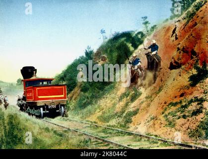 Film Scene Film: The Great Locomotive Chase (1958) regista: Lione 08 giugno 1956 **AVVERTENZA** questa fotografia è esclusivamente per uso editoriale ed è copyright di DISNEY e/o del fotografo assegnato dalla Film o dalla Production Company e può essere riprodotta solo da pubblicazioni in concomitanza con la promozione del film di cui sopra. È richiesto un credito obbligatorio a DISNEY. Il fotografo deve essere accreditato anche quando è noto. Nessun uso commerciale può essere concesso senza autorizzazione scritta da parte della Film Company. Foto Stock