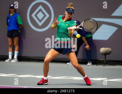 Jil Teichmann della Svizzera in azione durante la sua partita di primo turno al torneo di tennis WTA 2022 Guadalajara Open Akron WTA 1000 del 17 ottobre 2022 a Guadalajara, Messico - Foto: Rob Prange/DPPI/LiveMedia Foto Stock