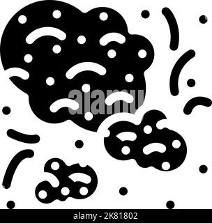 illustrazione del vettore icona glifo delle particelle di polvere Illustrazione Vettoriale