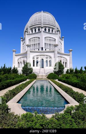 Bahai Tempel, Casa di culto, Wilmette, Illinois, USA Foto Stock