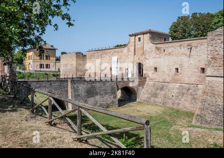 Fano, Italia - 06-22-2022: La bellissima Fortezza Malatesta di Fano Foto Stock