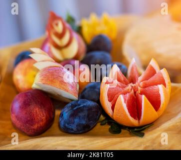Colma di frutta colorata e varios Foto Stock