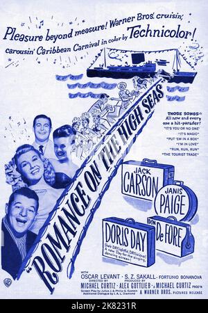 Film poster Film Romance on the High Seas (1948) regista: Michael Curtiz 25 giugno 1948 **ATTENZIONE** questa fotografia è ad uso esclusivamente editoriale ed è copyright DELLA WARNER e/o del fotografo assegnato dalla Film o Production Company e può essere riprodotta solo da pubblicazioni in concomitanza con la promozione del suddetto Film. È richiesto un credito obbligatorio a WARNER. Il fotografo deve essere accreditato anche se conosciuto. Nessun uso commerciale può essere concesso senza l'autorizzazione scritta di The Film Company. Foto Stock
