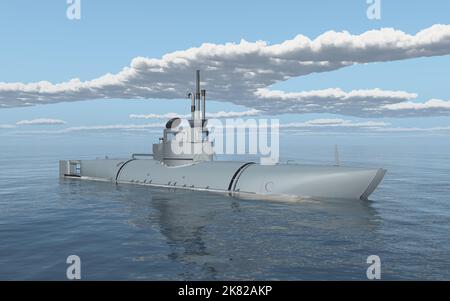 Mini sottomarino tedesco della seconda guerra mondiale Foto Stock