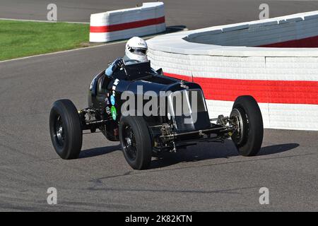 Michael Gans, era B-TYPE R1B, Goodwood Trophy, una gara di venti minuti per le vetture Grand Prix, Vourette e Historic Racing Specials, che sono di tipo tipico Foto Stock