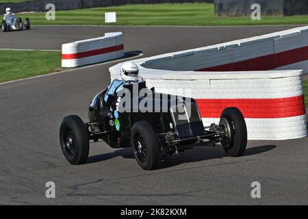 Michael Gans, era B-TYPE R1B, Goodwood Trophy, una gara di venti minuti per le vetture Grand Prix, Vourette e Historic Racing Specials, che sono di tipo tipico Foto Stock