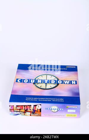 CH4 gioco Countdown Words and Numbers basato sul programma TV con spazio per la copia Foto Stock