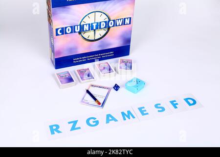 CH4 gioco Countdown Words and Numbers basato sul programma televisivo Foto Stock