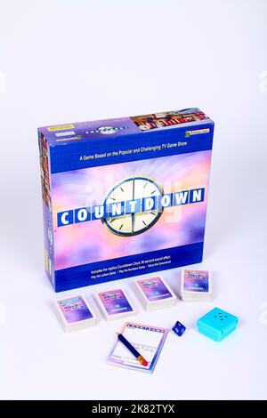 CH4 gioco Countdown Words and Numbers basato sul programma TV con spazio per la copia Foto Stock