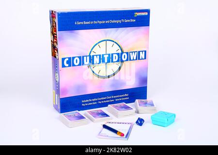 CH4 gioco Countdown Words and Numbers basato sul programma televisivo Foto Stock