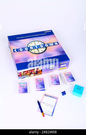 CH4 gioco Countdown Words and Numbers basato sul programma televisivo Foto Stock