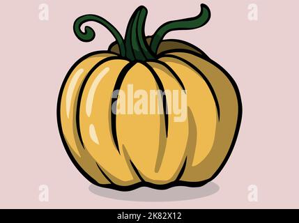 Mano disegnato carino Halloween zucca vettore illüstration EPS10 Illustrazione Vettoriale