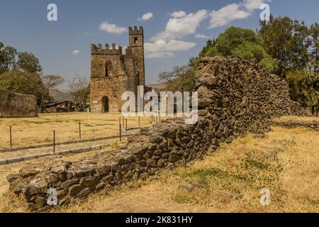 Castello dell'imperatore Fasilides a Gondar, Etiopia. Foto Stock