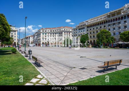 Piazza Aristotelous (Plateia Aristotelous) nel centro storico, Salonicco, Macedonia, Grecia Foto Stock