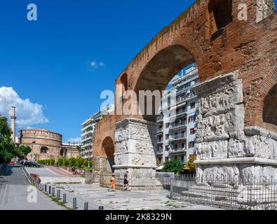 Salonicco. L'Arco di Galerio e la Rotonda di Galerio, Salonicco, Macedonia, Grecia Foto Stock