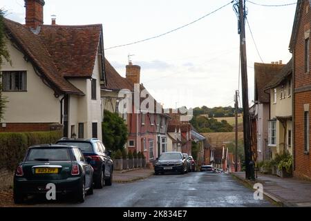 Prentice Street a Lavenham, Suffolk Foto Stock