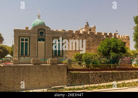 Cappella della tavoletta alla Chiesa di nostra Signora Maria di Sion in Axum, Etiopia Foto Stock