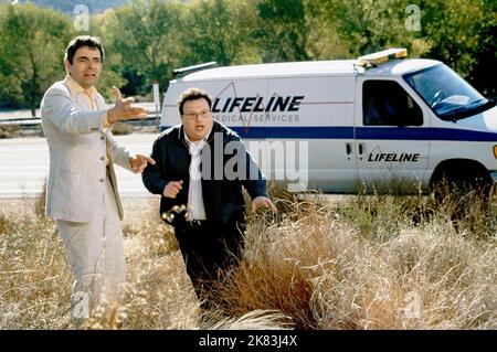 Rowan Atkinson & Wayne Knight Film: Rat Race (2001) personaggi: Enrico Pollini & Zack Mallozzi 30 luglio 2001 **AVVERTENZA** questa fotografia è solo per uso editoriale ed è copyright di PATHE e/o del fotografo assegnato dalla Società di produzione e può essere riprodotta solo da pubblicazioni in concomitanza con la promozione del film sopra citato. È richiesto un credito obbligatorio a PATHE. Il fotografo deve essere accreditato anche quando è noto. Nessun uso commerciale può essere concesso senza autorizzazione scritta da parte della Film Company. Foto Stock