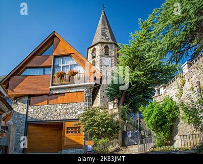 Chiesa romanica di Salardu, Val d'Aran, Spagna Foto Stock