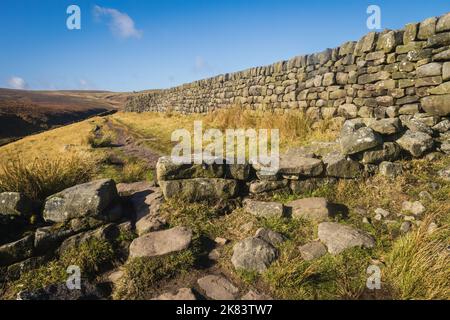 Sentiero per le cascate del Bronte e le alture di Wutherung Foto Stock