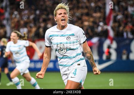 Parigi, Francia. 20th Ott 2022. Millie BRIGHT di Chelsea celebra il suo obiettivo durante la UEFA Women's Champions League, il Gruppo Una partita di calcio tra Parigi Saint-Germain e Chelsea il 20 ottobre 2022 allo stadio Jean Bouin di Parigi, Francia - Foto Matthieu Mirville / DPPI Credit: DPPI Media/Alamy Live News Foto Stock