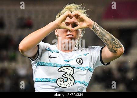 Parigi, Francia. 20th Ott 2022. 20 ottobre 2022, Parigi, Francia: Millie BRIGHT of Chelsea celebra il suo gol durante il gruppo UEFA Women's Champions League Una partita tra Paris Saint-Germain e il Chelsea FC allo stadio Jean-Bouin il 20 ottobre 2022 a Parigi, Francia. (Credit Image: © Matthieu Mirville/ZUMA Press Wire) Credit: ZUMA Press, Inc./Alamy Live News Foto Stock