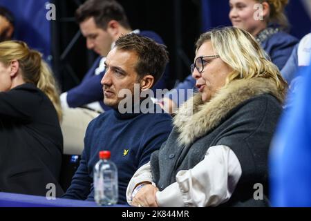 Anversa, Belgio. 20th Ott 2022. Olandese Tallon Griekspoor nella foto durante il turno maschile del 16 partita tra Guinard francese e Auger-Aliassime canadese, al torneo europeo Open di tennis ATP, ad Anversa, giovedì 20 ottobre 2022. BELGA PHOTO DAVID PINTENS Credit: Belga News Agency/Alamy Live News Foto Stock