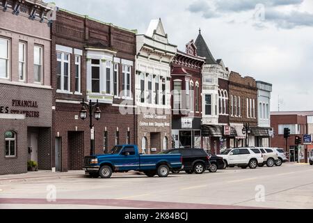 Dyersville, Iowa. Strada principale. Foto Stock