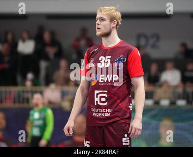 Potsdam, Germania. 20th Ott 2022. Pallamano: DHB Cup, 1st VfL Potsdam - THW Kiel, knockout round, 2nd round, MBS Arena, Potsdam's Matthes Langhoff. Credit: Soeren Stache/dpa/Alamy Live News Foto Stock