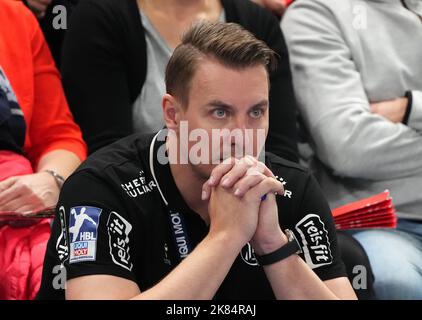 Potsdam, Germania. 20th Ott 2022. Pallamano: DHB Cup, 1st VfL Potsdam - THW Kiel, knockout round, 2nd round, MBS Arena, allenatore di Kiel Filip Jicha. Credit: Soeren Stache/dpa/Alamy Live News Foto Stock