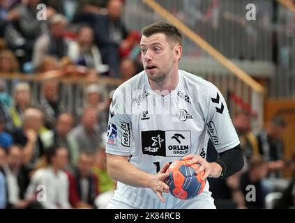 Potsdam, Germania. 20th Ott 2022. Pallamano: DHB Cup, 1st VfL Potsdam - THW Kiel, knockout round, 2nd round, MBS Arena, Kiel's Niclas Ekberg. Credit: Soeren Stache/dpa/Alamy Live News Foto Stock