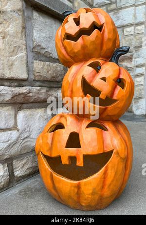 Autunno e Halloween zucche decorative, Canada Foto Stock