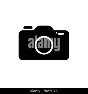 Icona della fotocamera del telefono, immagine vettoriale con logo piatto su sfondo isolato bianco. Illustrazione Vettoriale