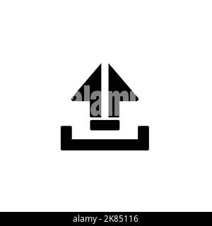 Icona di download, immagine vettoriale del logo su sfondo isolato bianco. Illustrazione Vettoriale