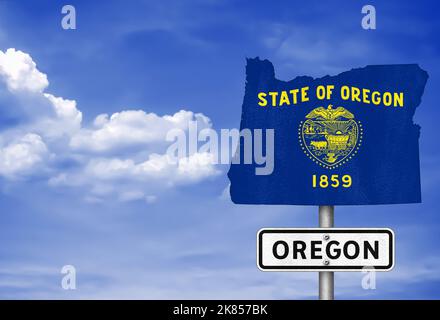 Oregon state - cartografia stradale Foto Stock