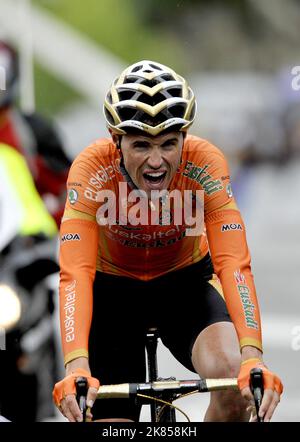 Euskaltel - Samuel Sanchez di Euskadi finisce nel 13th per arrivare 5th° assoluto dopo la fase 16 Foto Stock