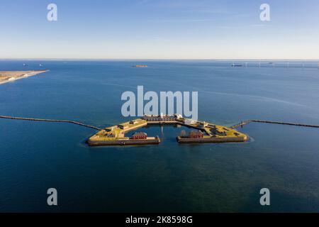 Veduta aerea del Forte Trekroner a Copenhagen Foto Stock