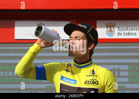 Primoz Roglic vince la gara in testa nella prova cronometrata individuale per la fase 4 della Vuelta Cyclista al Pais Vasco 2018 Foto Stock