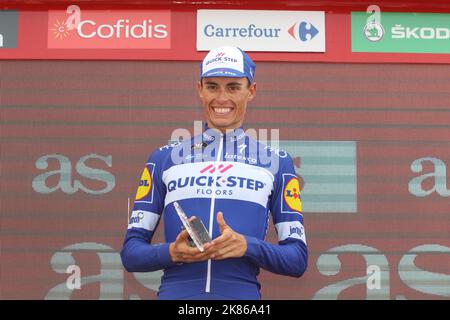 Quick-Step Floors' Enric Mas durante la fase 19 della Vuelta a Espana (Tour della Spagna) da LLEIDA - COLL DE LA RABASSA il 14 settembre 2018. Foto Stock